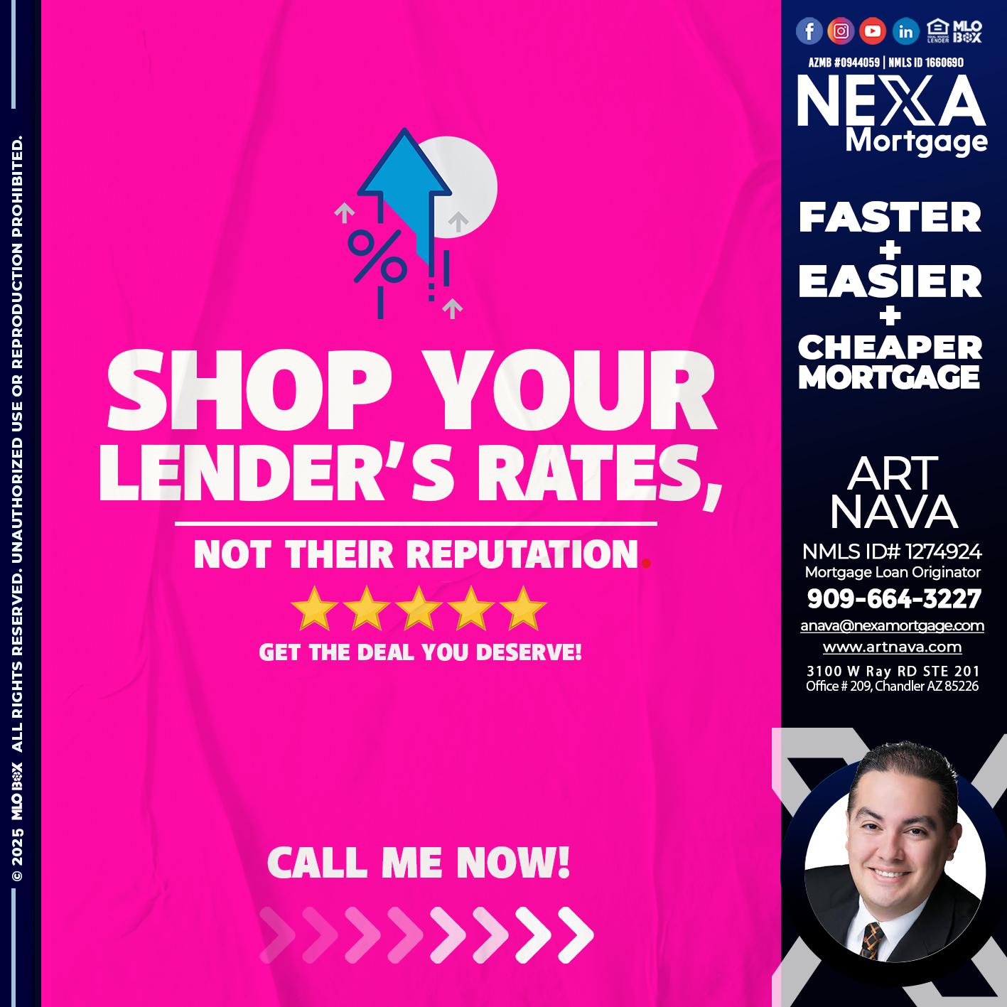 SHOP YOUR - Art Nava -Mortgage Loan Originator