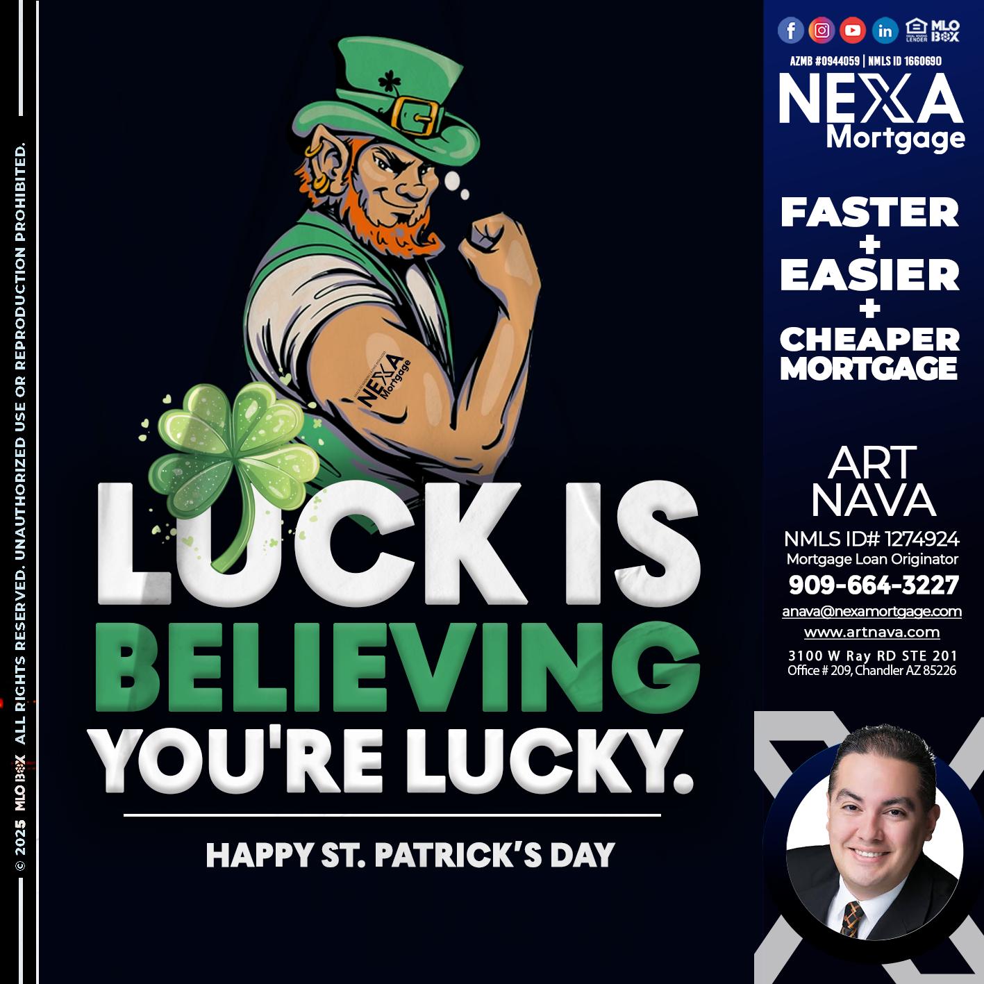 ST. PATRICKS DAY - Art Nava -Mortgage Loan Originator