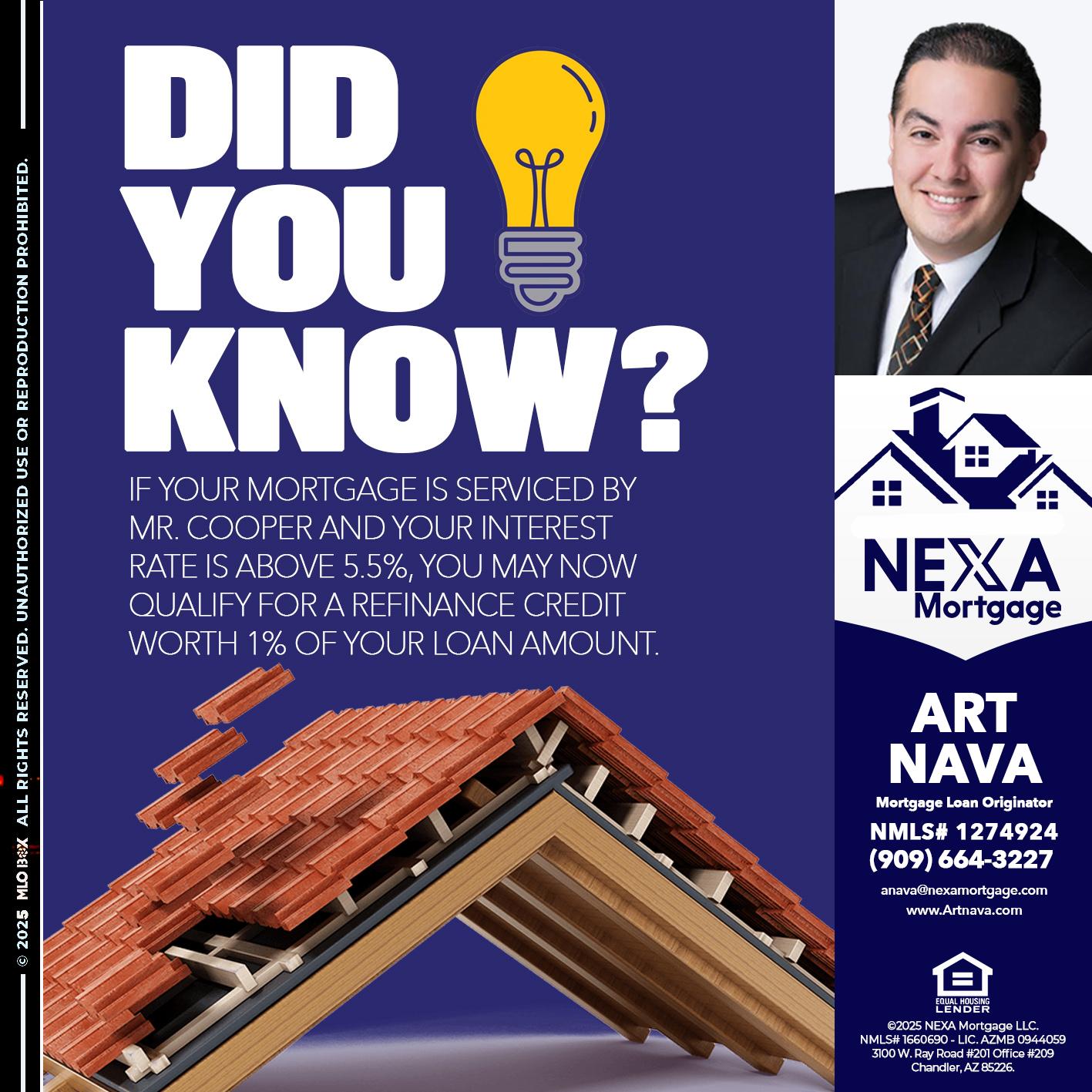 DID YOU KNOW? - Art Nava -Mortgage Loan Originator