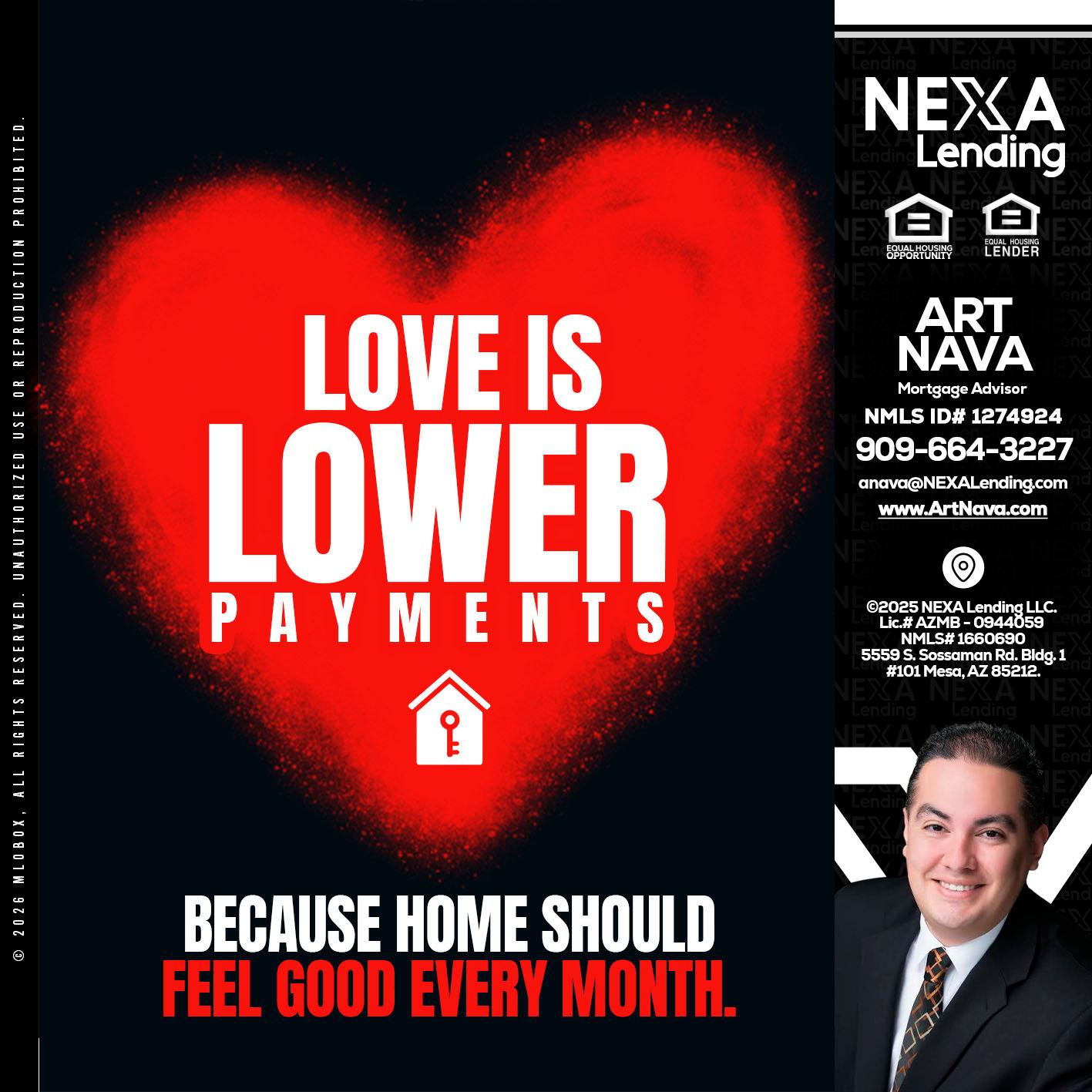 LOVE IS LOWER - Art Nava -Mortgage Advisor