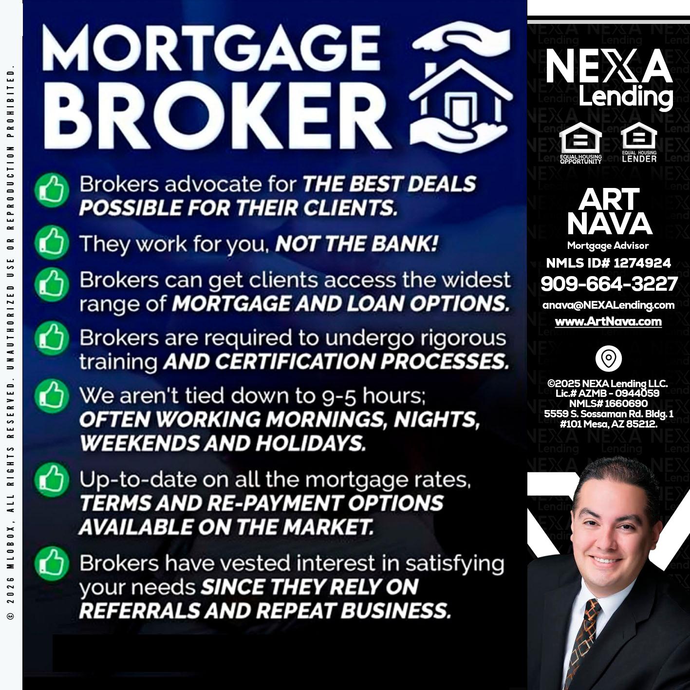 MORTGAGE BROKER - Art Nava -Mortgage Advisor