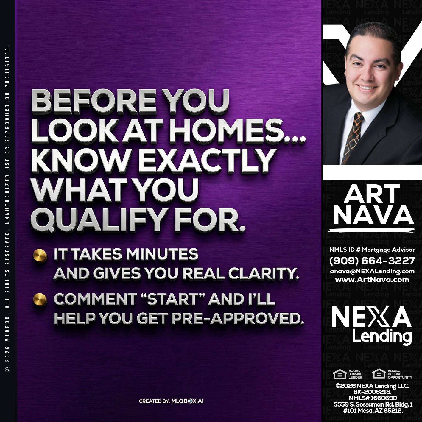 BEFORE YOU - Art Nava -Mortgage Advisor
