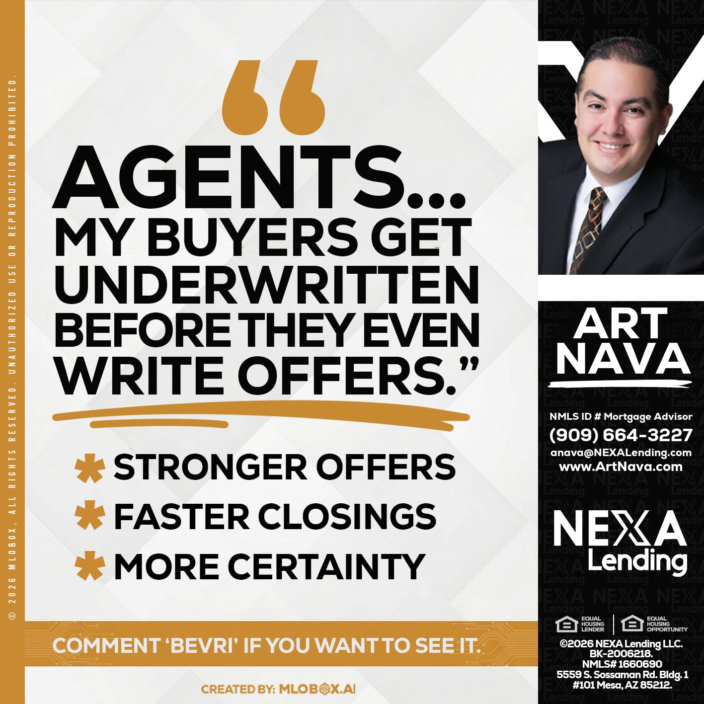 agents - Art Nava -Mortgage Advisor