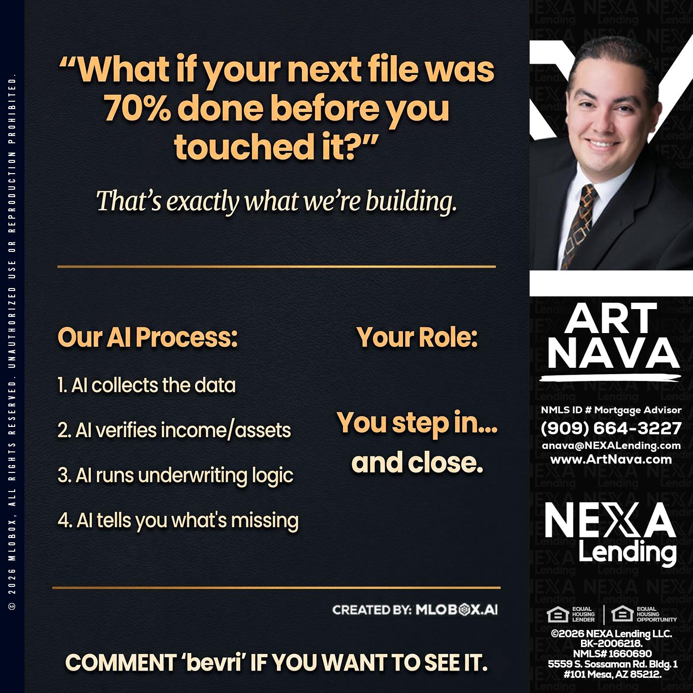 WHAT IF YOUR - Art Nava -Mortgage Advisor