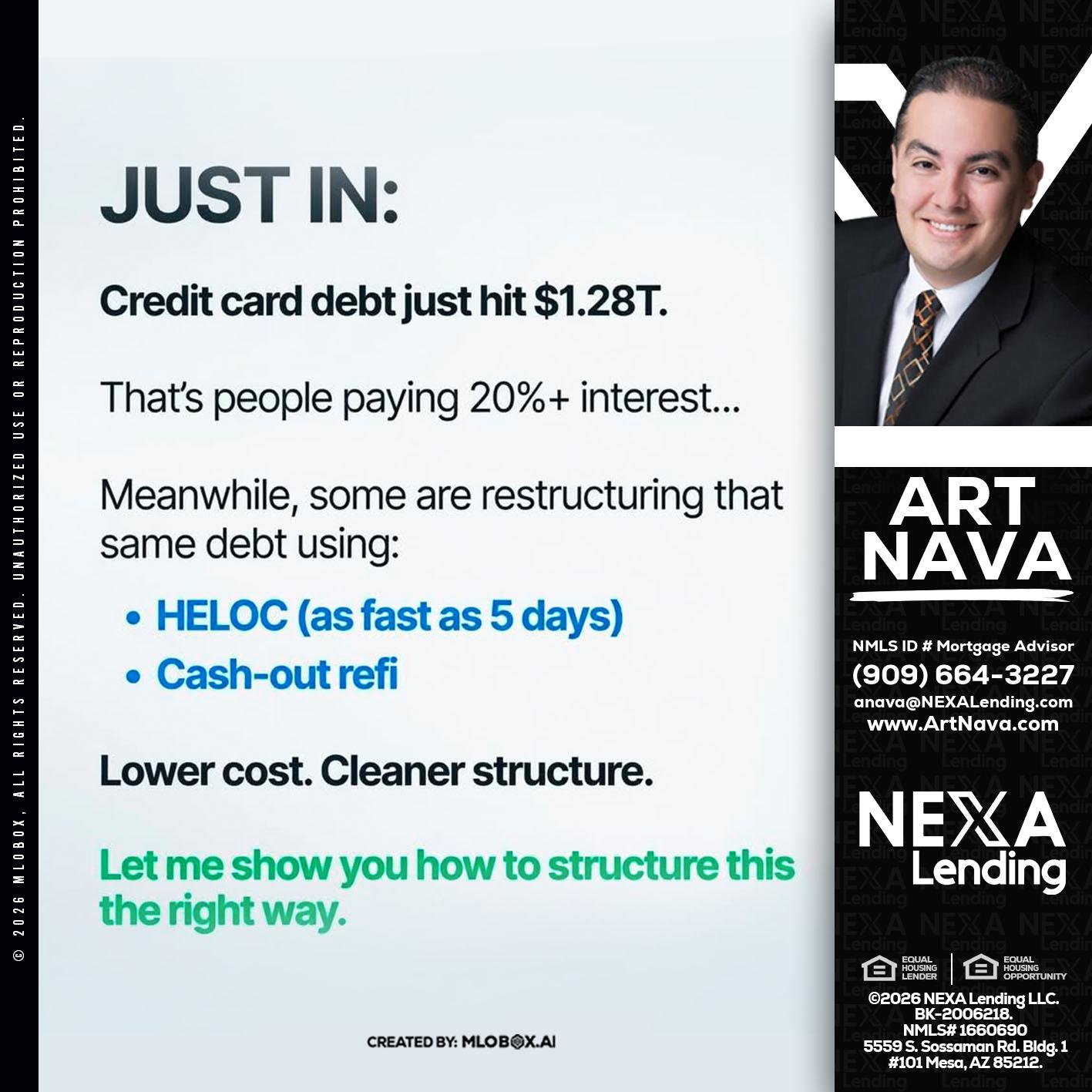 JUST IN - Art Nava -Mortgage Advisor