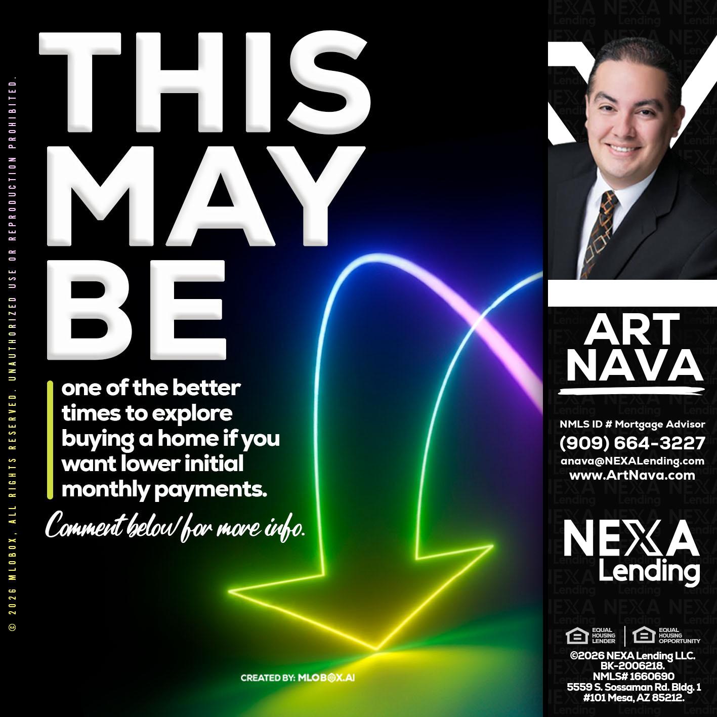 THIS MAY BE - Art Nava -Mortgage Advisor
