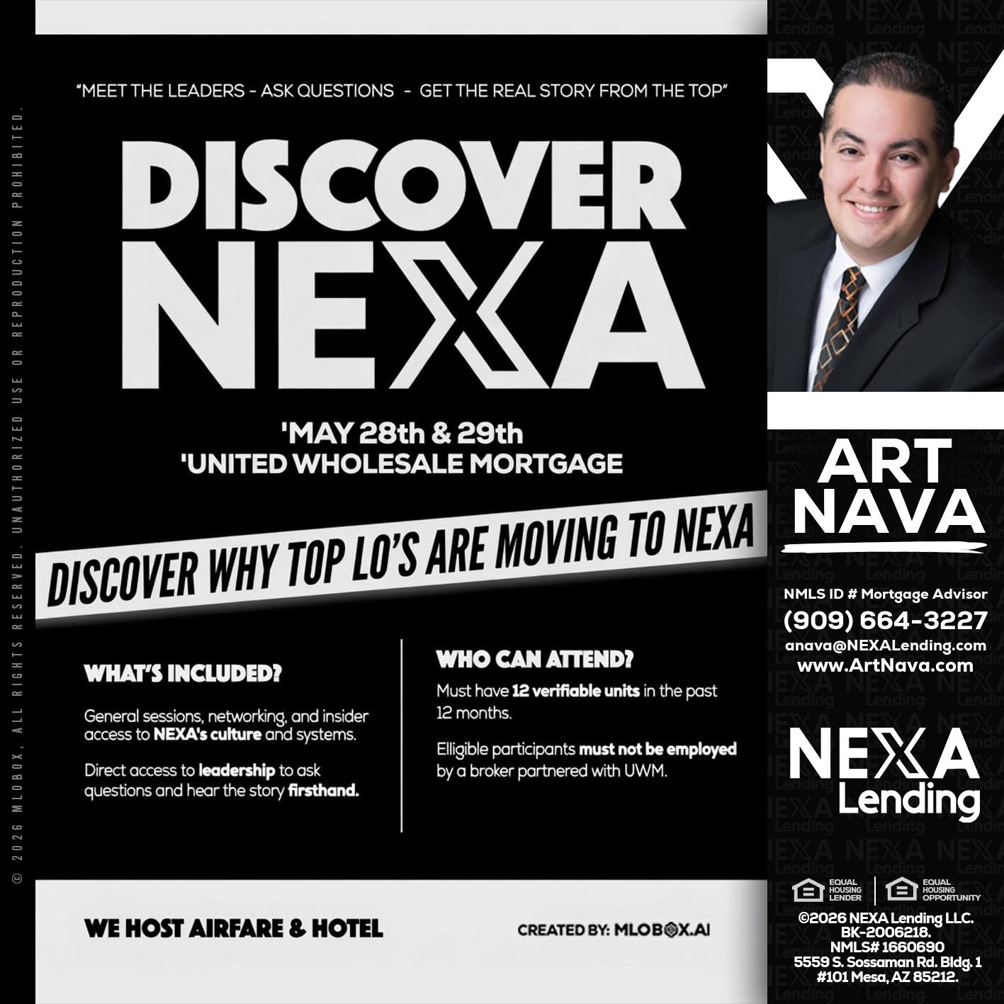 DISCOVER NEXA - Art Nava -Mortgage Advisor