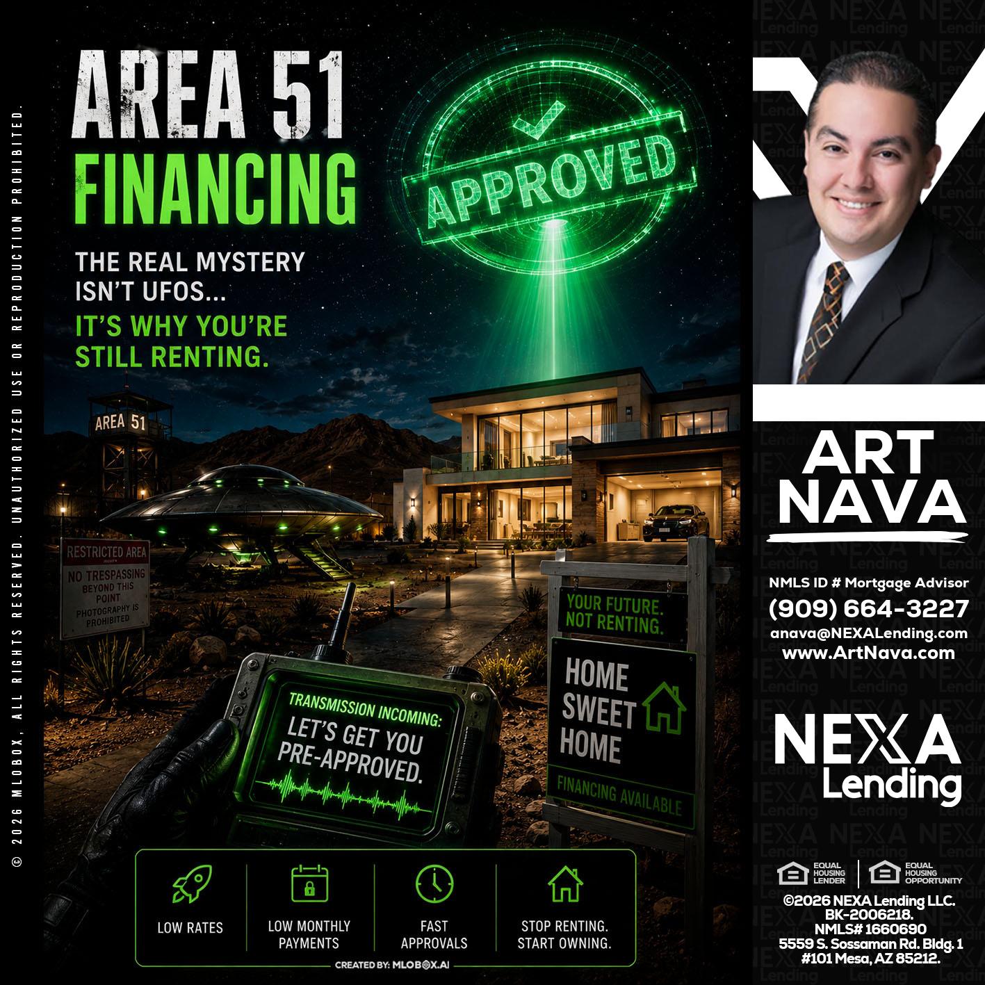 AREA 51 - Art Nava -Mortgage Advisor