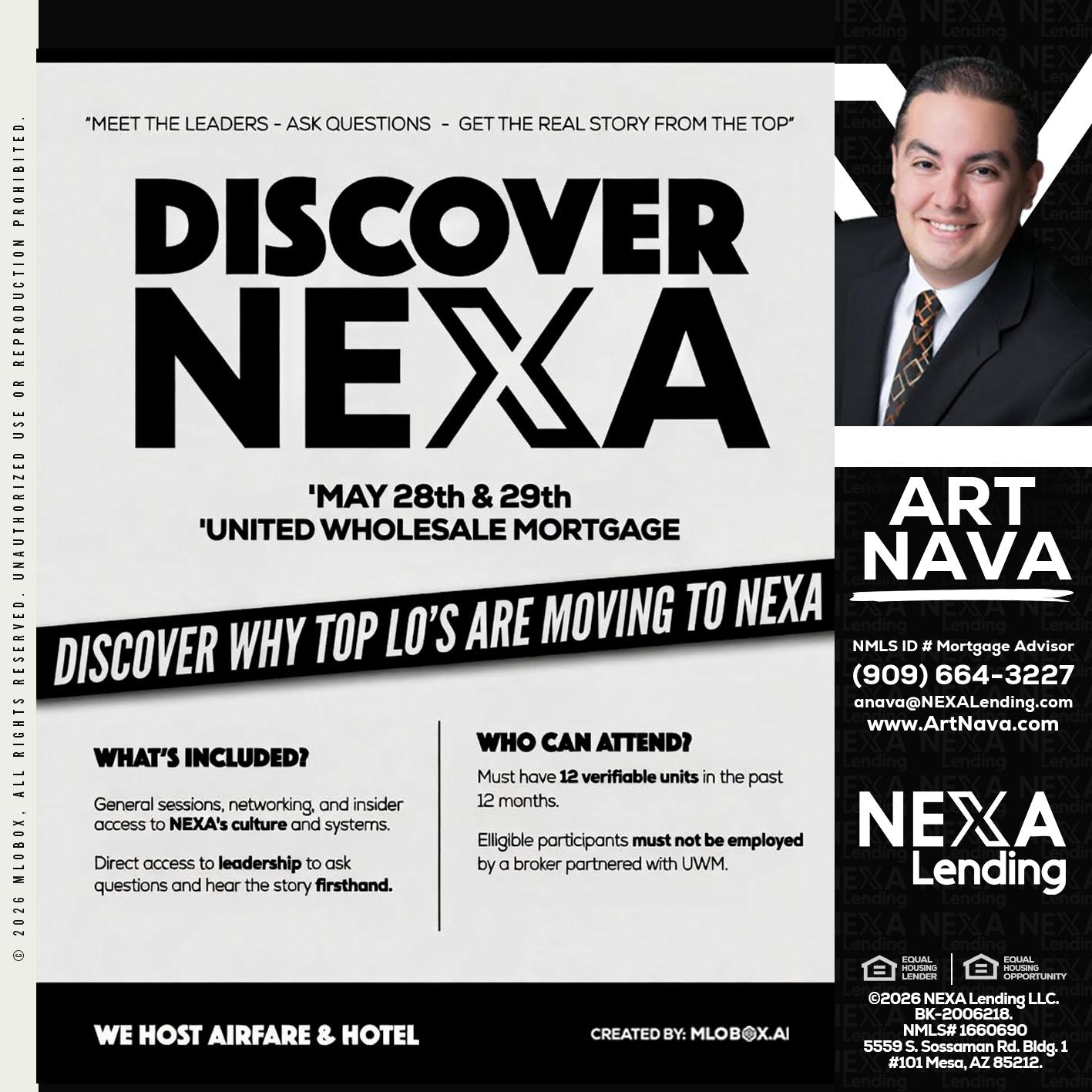 DISCOVER NEXA - Art Nava -Mortgage Advisor
